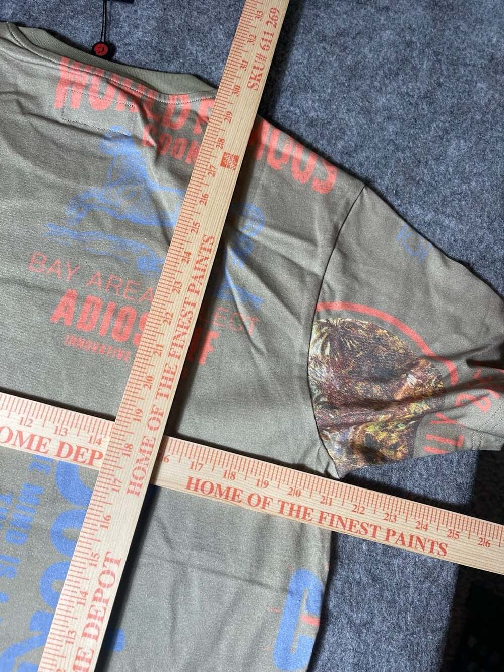 Cookies All Over Printed SS Knit With Contrast Chest Pocket T-Shirt in Olive - Picture 4 of 4